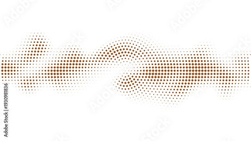 Brown Geometric Halftone Wave Background Vector for Luxury Packaging, Coffee Branding, Restaurant Menus, Artisan Product Labels and Premium Corporate Identity Design