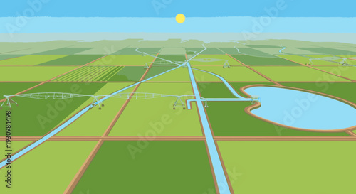 Aerial View of Golf Course Landscape Design.