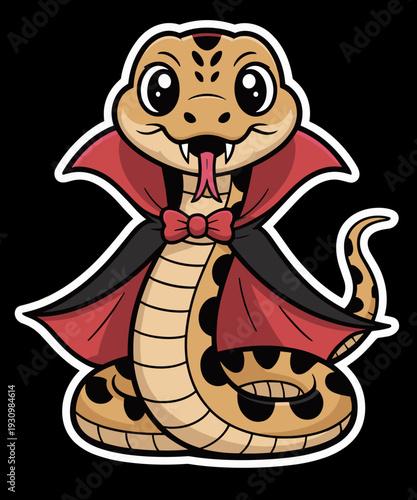 Cute or Funny Snake in Vampire Costume