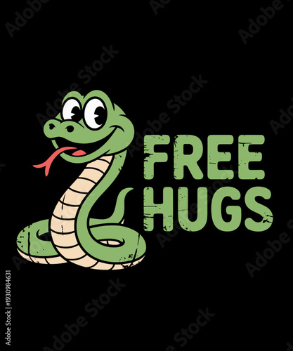 Free Hugs Snake Funny Snake Hunter Ball Python Anaconda Boa