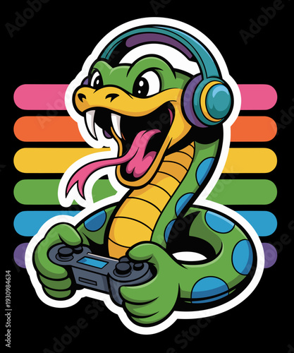 Funny Snake Video Games Lover Gamer Gaming