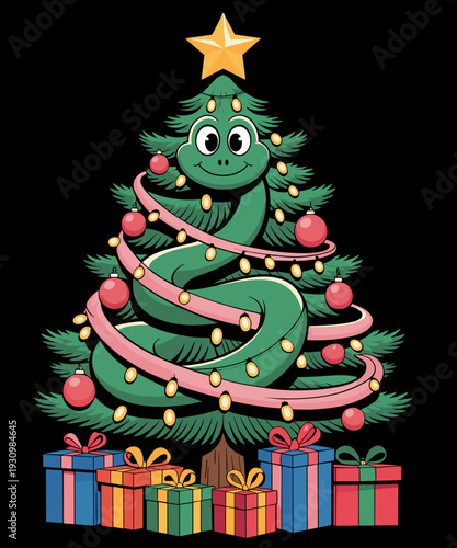 Funny Snake Christmas Tree Lights