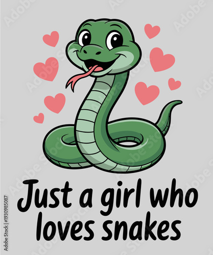 Funny Snake Pet Girl Just a Girl Who Loves Snakes