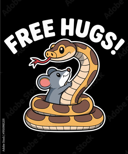 Funny Hugs Snake Owner Ball Python Boa Constrictor