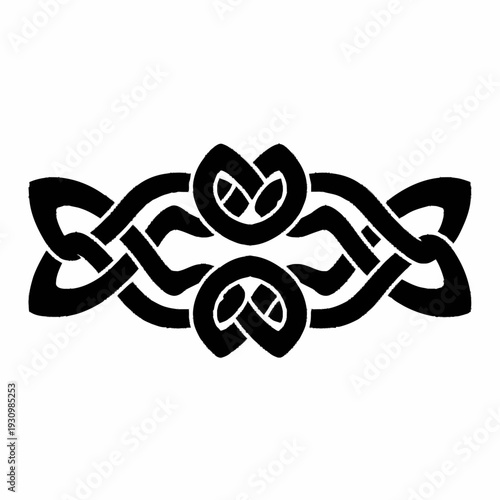 Intricate Celtic Knot Design with Intertwined Loops.