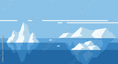 Iceberg Illustration with Hidden Depths.
