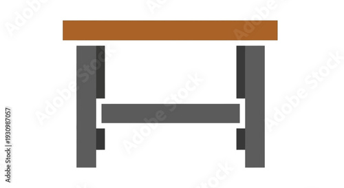 Simple Wooden Office Desk.