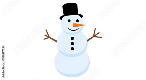 Snowman in a hat.