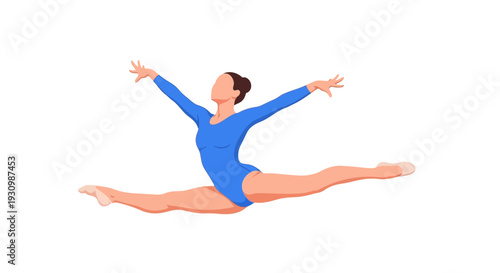 Woman in Blue Leotard.