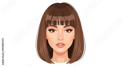 Woman with brown hair.