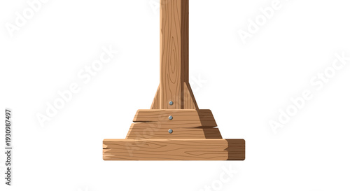 Wooden Object Base Closeup.