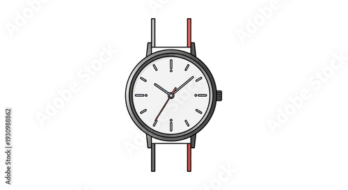 Analog Watch Face Closeup.