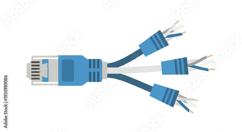 Blue Ethernet Cable Adapter.