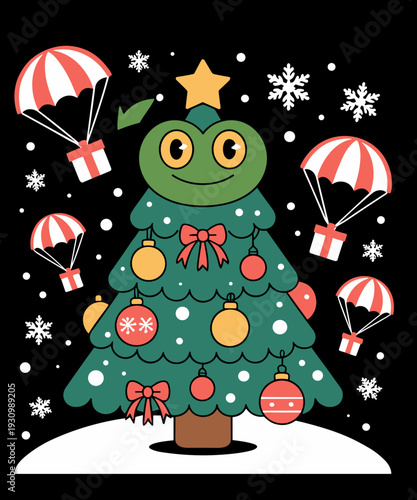 Xmas Lights Matching Family Funny Snake Christmas Tree