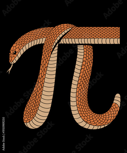 Pi Snake Cool Funny Math Reptile Lover Animal College Retro
