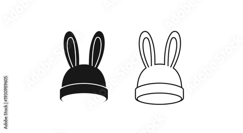 Adorable bunny ears hat design for kids and adults, perfect for easter and costume parties Vector