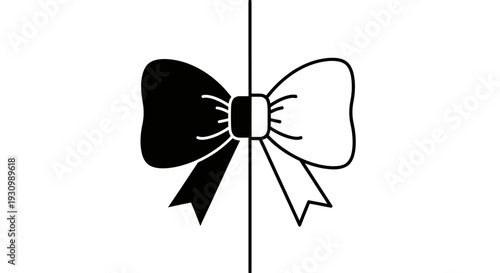 Elegant bow tie design vector illustration for fashion and apparel industry Vector