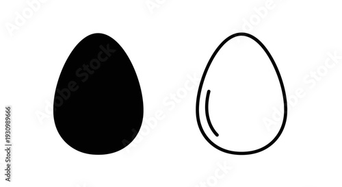 Black and white egg design illustration vector art graphic Vector