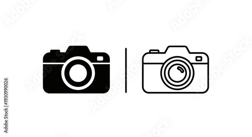 Two cameras icon set, camera icon, camera symbol, camera logo, camera design, camera art Vector
