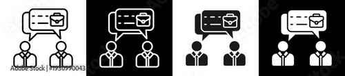 Counseling Icon In Flat Version On Black And White Background