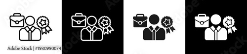 Professional  Icon In Flat Version On Black And White Background