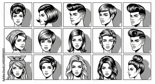 Collection of Diverse Hairstyles for Men and Women.