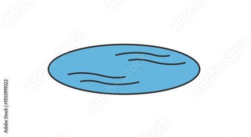 Blue Oval Shape Object.