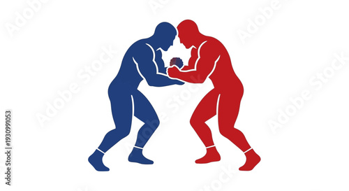 Boxers in Fighting Stance.