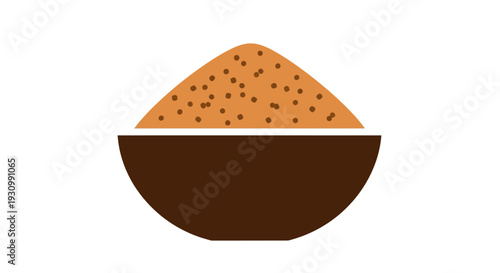 Brown Bowl with Rice.