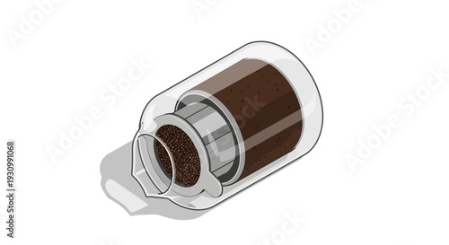 Brown Coffee Capsule.