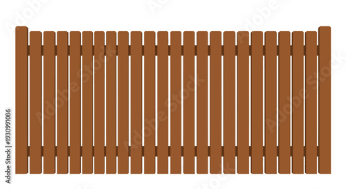 Brown Wood Fence Panel.
