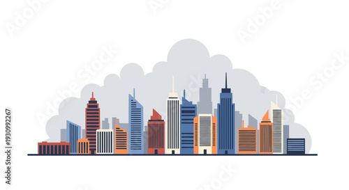 City Skyline Urban Landscape.