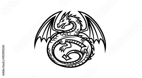 Dragon Mythical Creature Illustration.