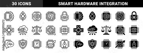Hybrid Microchip Integration Concept Representing Artificial Intelligence Ethics Green Technology Cybersecurity Financial Analytics and Medical Computing Hardware