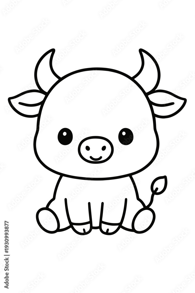 Obraz premium a funny cartoon cow characters designed as a vector illustration icon for nature art