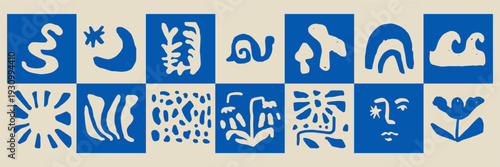 Celestial moon and floral elements in doodle sketch charcoal style. Dreamy wall art illustrations for nursery decor and botanical textile prints.