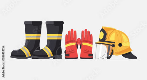 Firefighter Safety Gear Equipment.