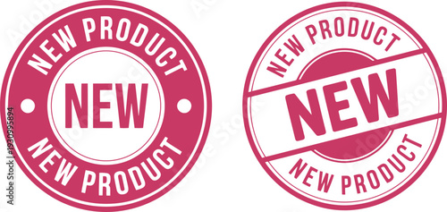 Set of 2 New Product magenta vector stamps