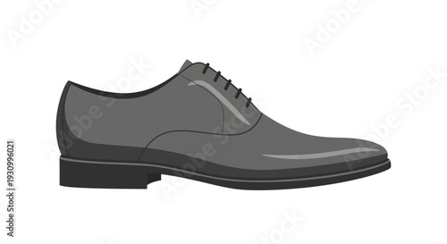 Gray Leather Dress Shoe.