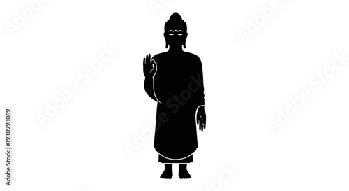 Silhouette of a person wearing a hooded cloak.