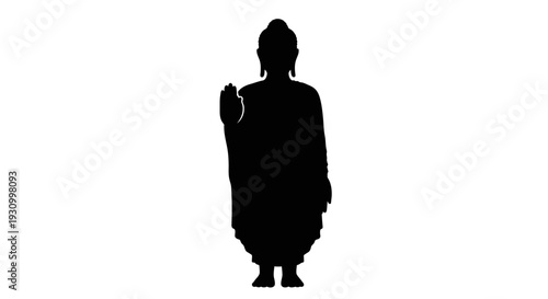 Silhouette of a person holding a microphone.