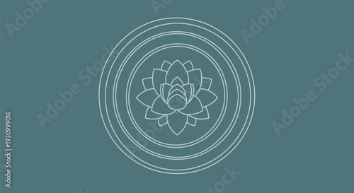 Lotus Flower Icon Design Element.