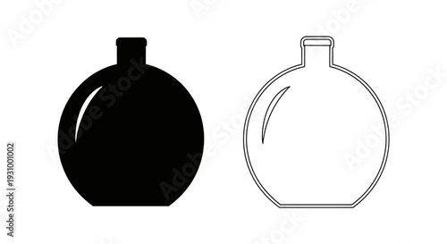Black and white vase Vector