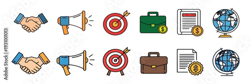 Business and communication icons