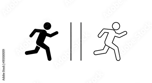 Runners comparison design Vector