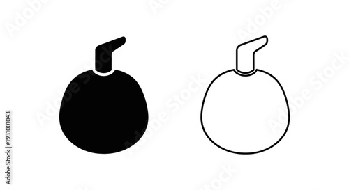 Black and white fruit Vector