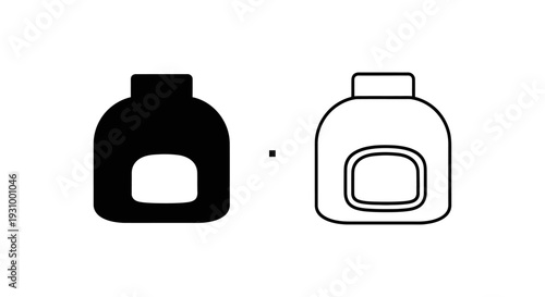 Modern ink bottle design Vector