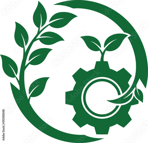 World environment day eco friendly sustainability green logo