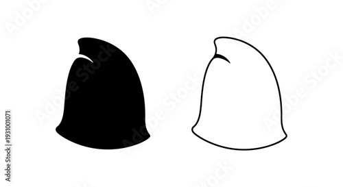 Black and white helmet Vector