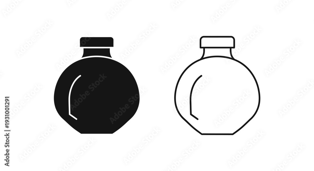 Obraz premium Two vases black and white Vector
